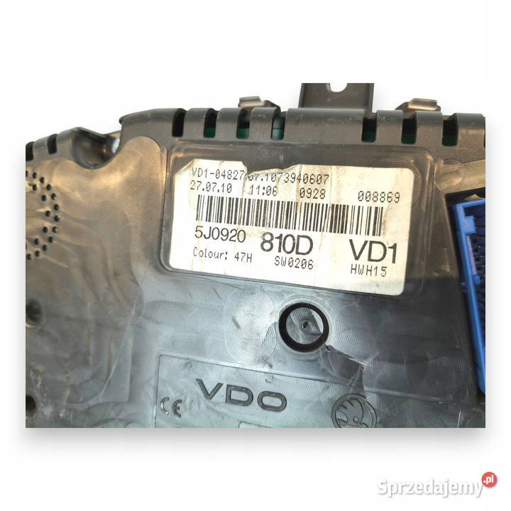 LICZNIK ZEGARY 5J0920810D Skoda Fabia II 12 16
