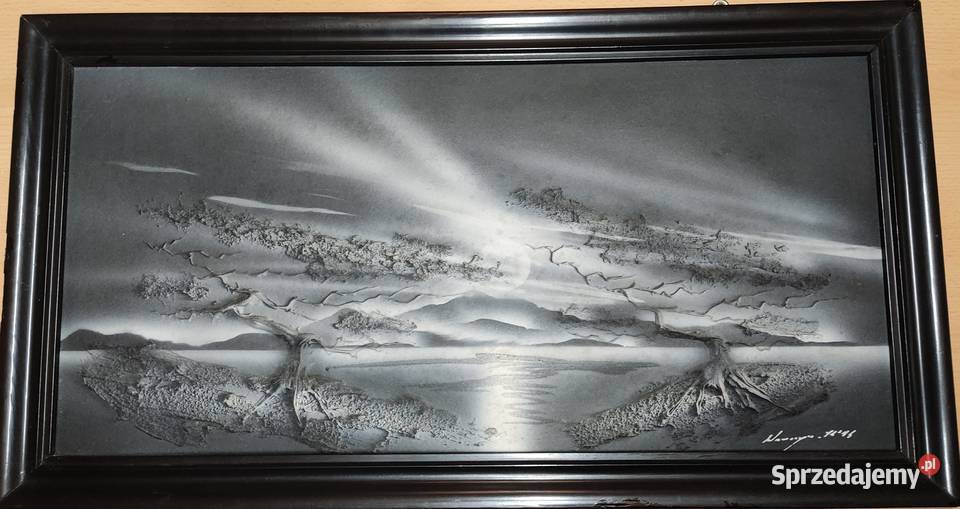 Obraz Strukturalny Relief Zbigniew Poraniewski łódzkie Lutomiersk sprzedam