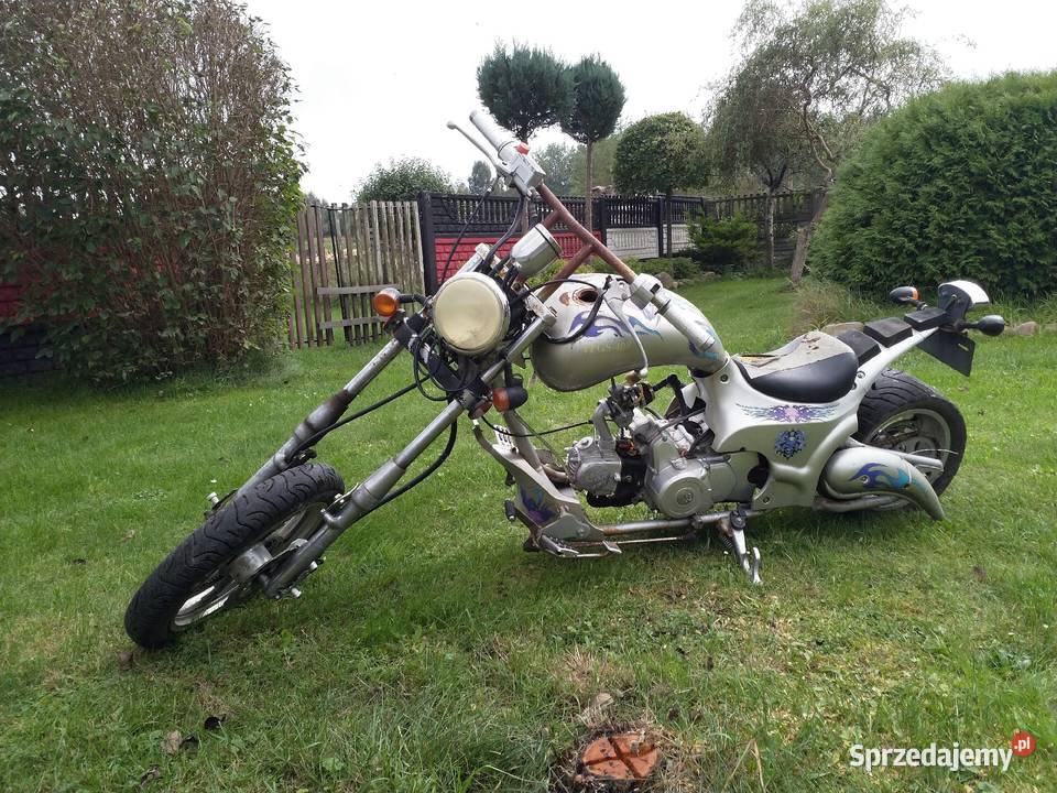 Motocykl Chopper chińczyk chiński odpala Ostojów
