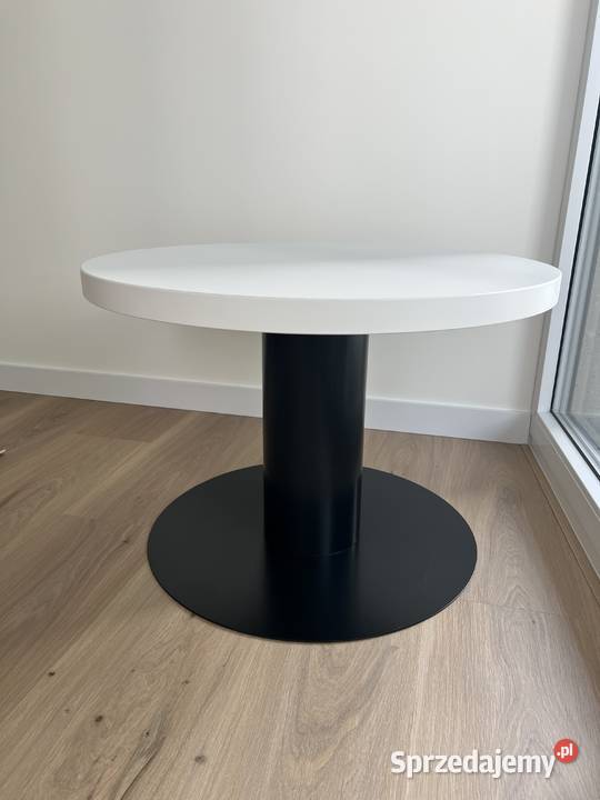 Sprzedam stolik kawowy białoczarny z metalową 47cm Wrocław