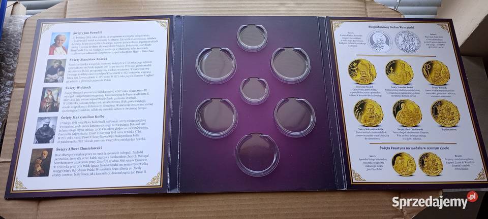 Stare monety Album Klaser Polscy Święci i