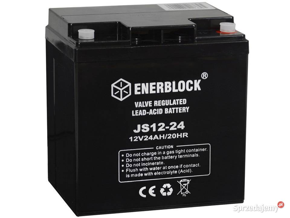 Akumulator ENERBLOCK AGM JS1224 12V 24 Ah łódzkie sprzedam