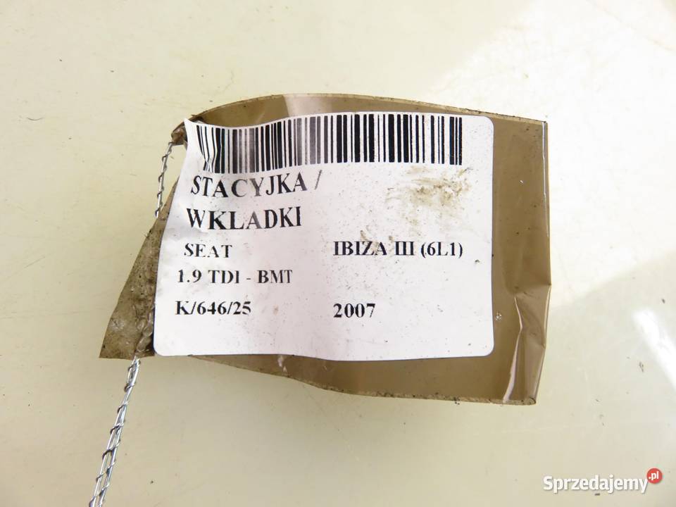 STACYJKA WKŁĄDKI IBIZA III 4B0905851C osobowe Układ elektryczny, zapłon sprzedam