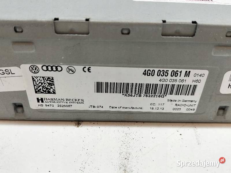 RADIO TUNER 4G0035061M Audi A4 IV 20082015 B8 osobowe