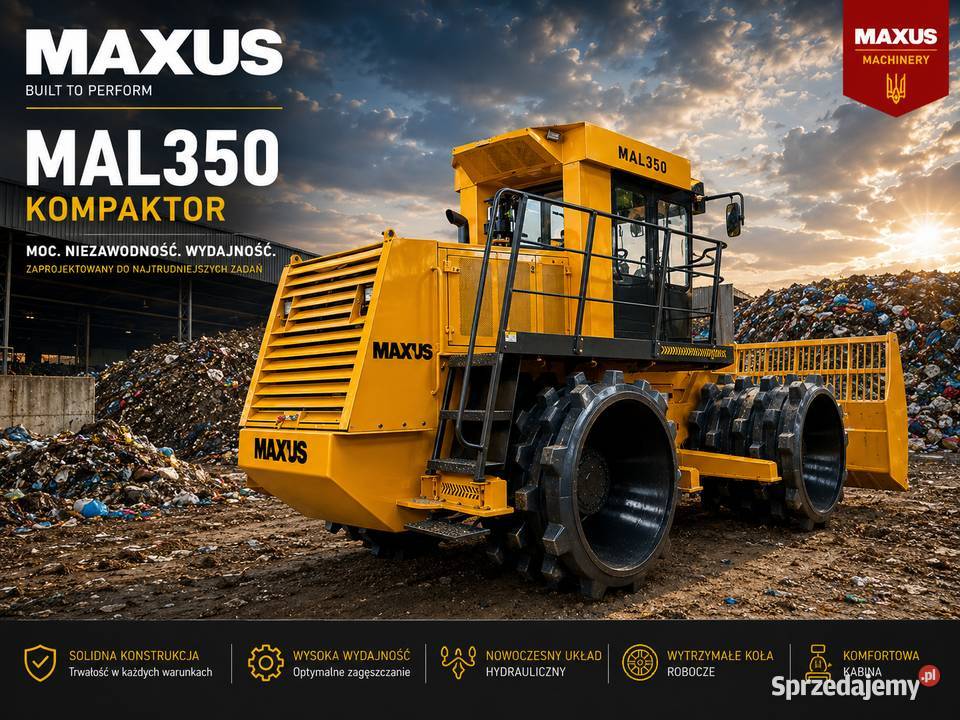NOWY Kompaktor MAXUS MAL350 2135 TON Silnik Aleksandrów Łódzki