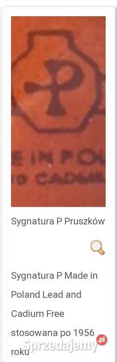Porcelit fajans Pruszków PRL filiżanka mlecznik Ruda Śląska