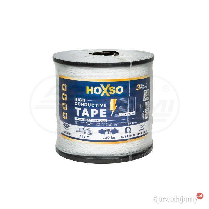 Taśma Ogrodzeniowa 40mm 200m 8x15 HOXSO Płock sprzedam