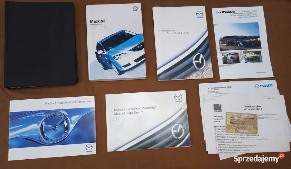 MAZDA 3 Instrukcja książka gwarancyjna Etui