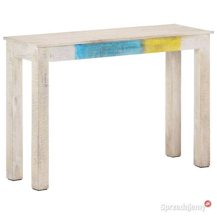 Stolik konsolowy biały 115x35x77 surowe drewno mazowieckie Warszawa