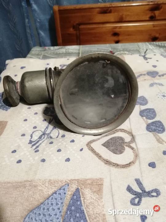 Oryginalna zabytkowa lampa rowerowa karbidowa Antyki, Sztuka, Kolekcje podkarpackie Rzeszów