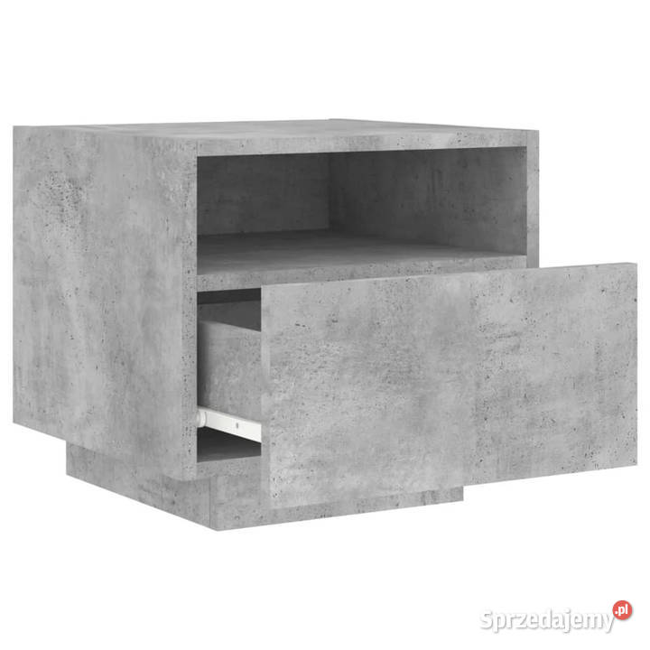 Szafki nocne z LED 2 szarość betonu 40x39x37 mazowieckie Warszawa