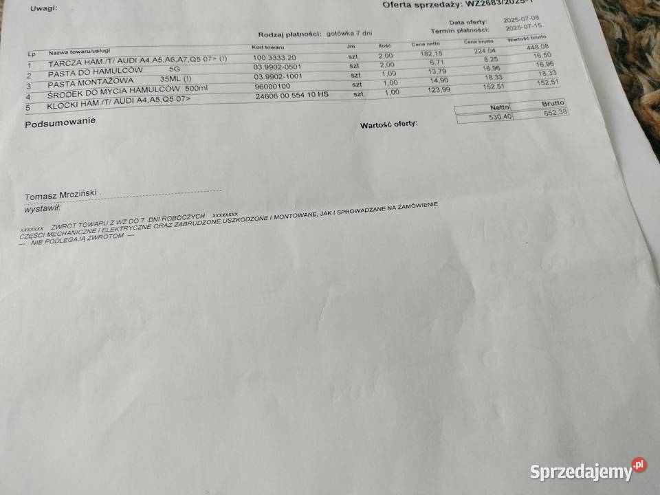 Audi A4 b8 20TDI A4 Częstochowa