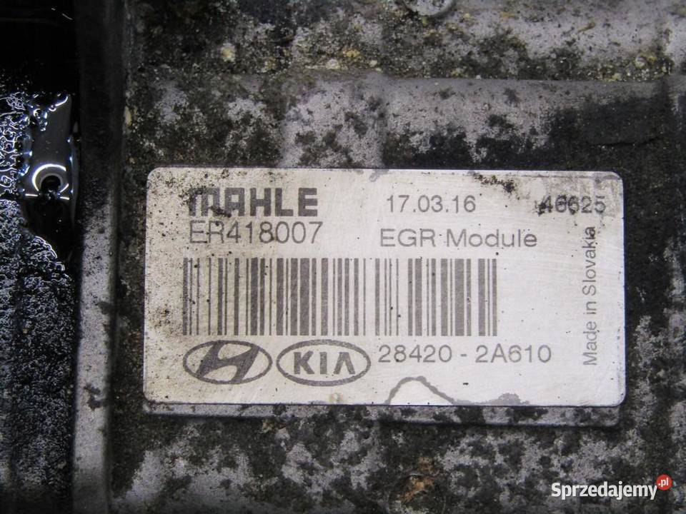CHŁODNICA CHŁODNICZKA SPALIN EGR 17 CRDI KIA