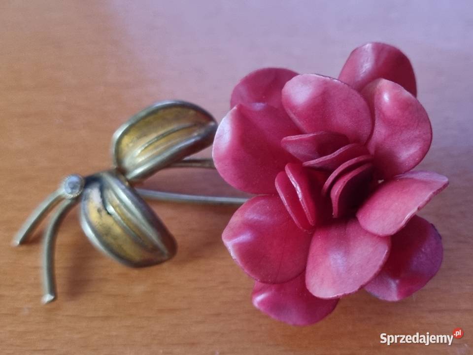 Róża stara broszka Warszawa
