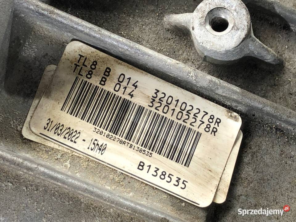 SKRZYNIA BIEGÓW DACIA DUSTER TL8B014 15 116 osobowe