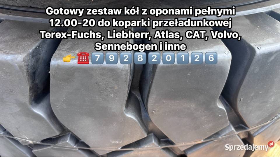 Opony pełne 120020 zestaw kół do koparki