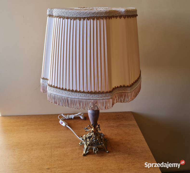 Lampa stołowa mosiądzmarmur Pozostałe mazowieckie Warszawa