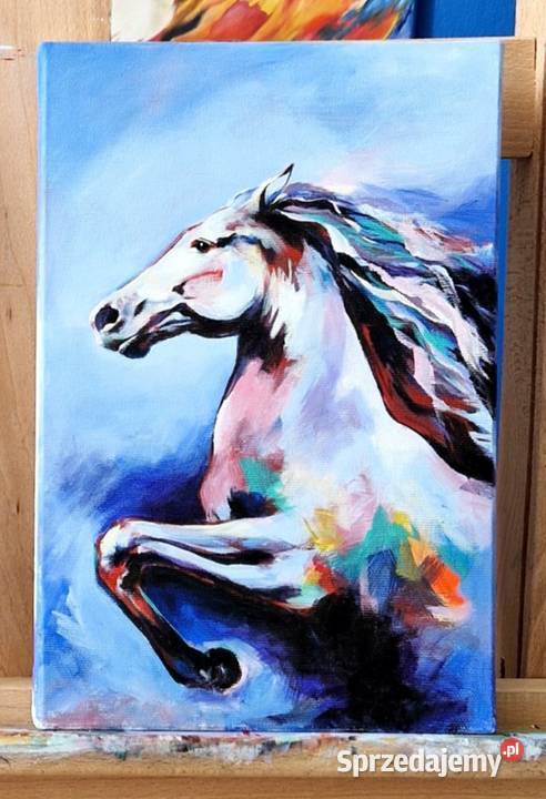 Obraz ręcznie malowany Koń 20x30 małopolskie Limanowa