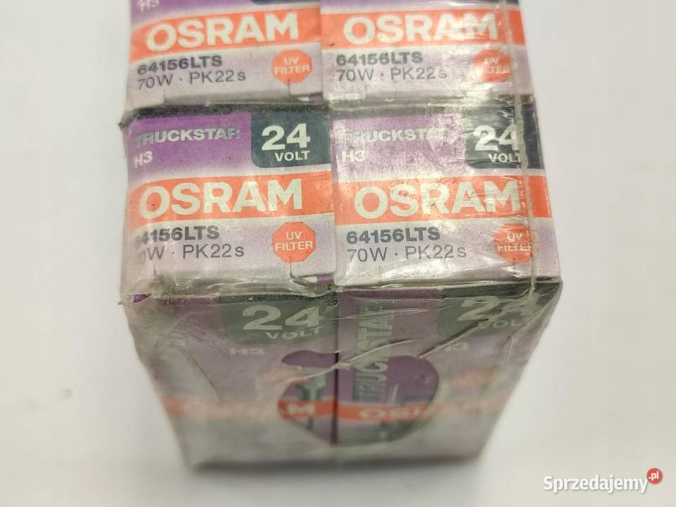 ŻARÓWKA HALOGEN KOMPLET 10 OSRAM 24V 70W PK22S osobowe