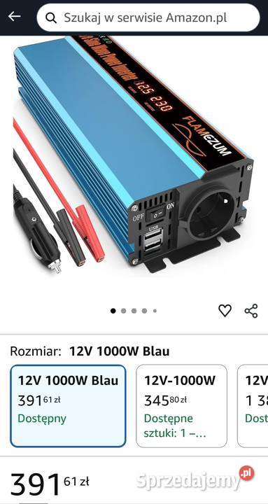 Przetwornica napięcia 1000W Żary sprzedam