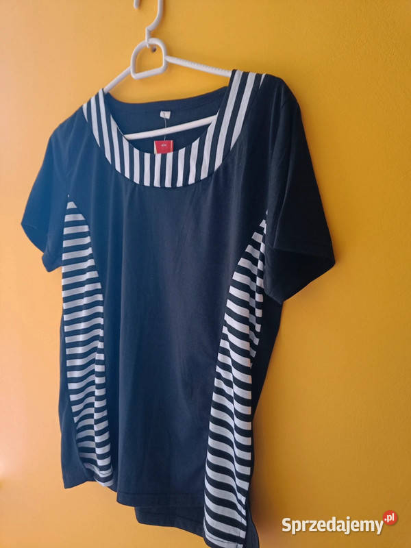 Nowa czarna bluzka tshirt z krótkim rękawem czarny Dąbrowica