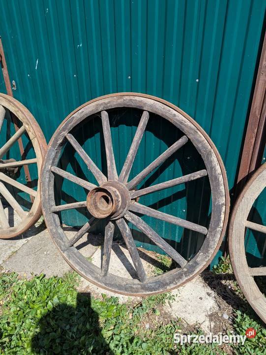 Koła drewniane szprychowe ozdobne wóz konny Krzeszowice