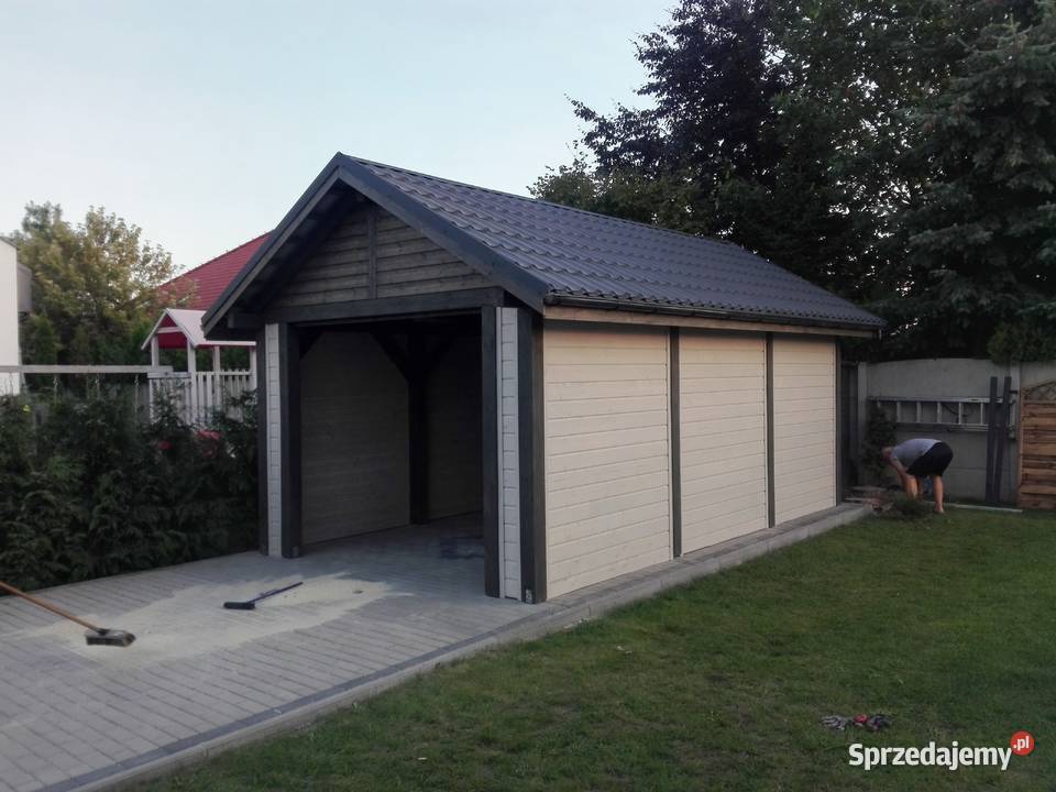Wiata garazowa z pełna zabudową Konin