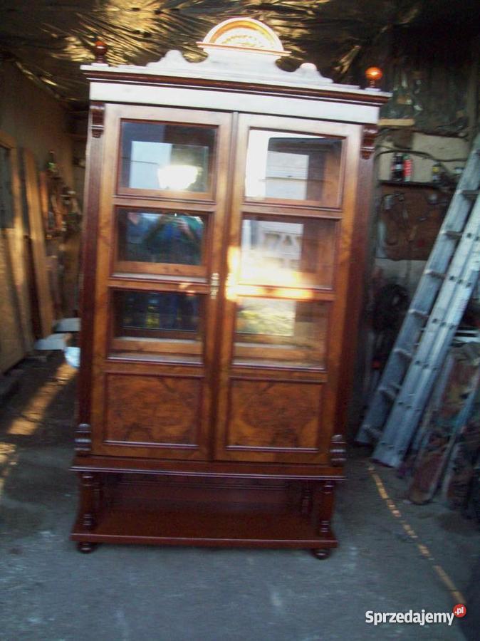 serwantka eklektyczna w orzechu dolnośląskie Jelenia Góra