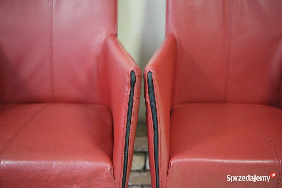 Zestaw 4 foteli ładne obicie w stylu PRL