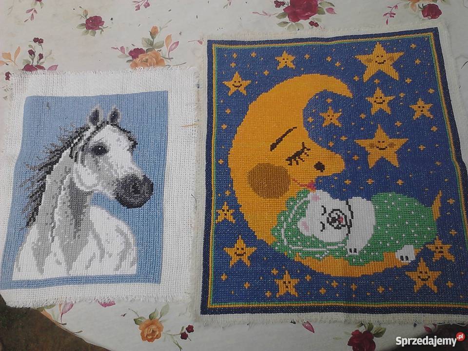 Dekoracje obrazy wyszywane haft krzyżykowy Niebieszczany sprzedam