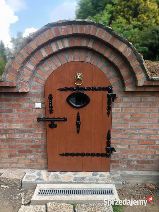 Zawias bramowy drzwiowy pasowy kuty 60 czarny do