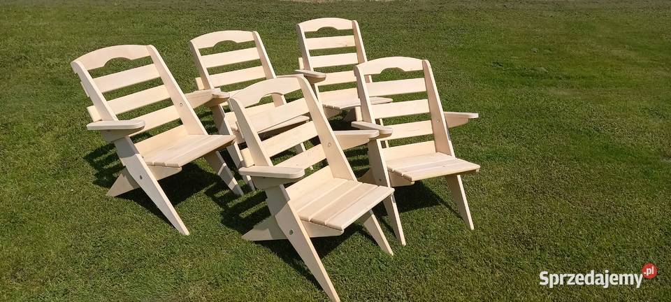 krzesła drewniane olcha składane