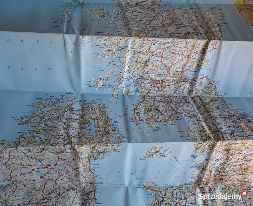 Great Britain Ireland Road map 11000 000 Kultura i Rozrywka Kraków