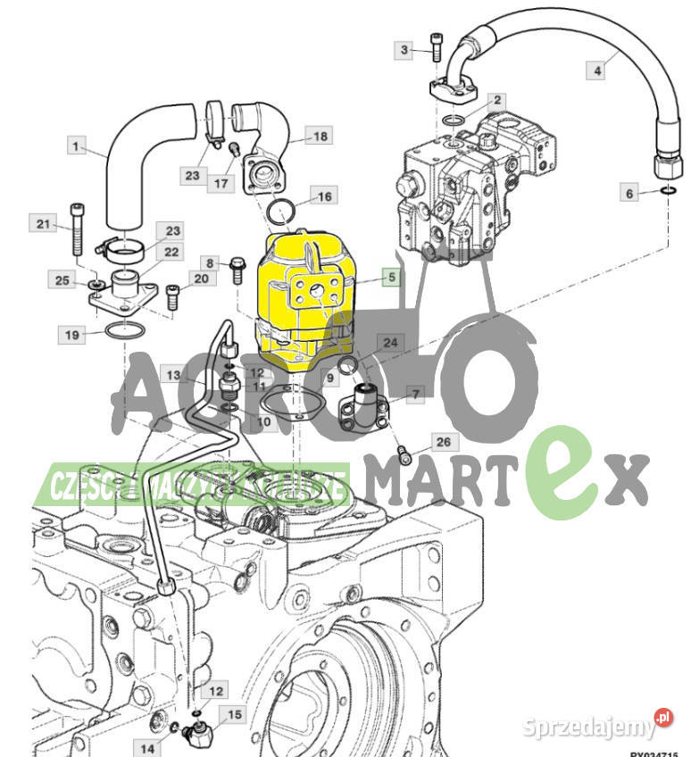AL202473 AL180950 POMPA HYDR 358CC JD Wichrów sprzedam