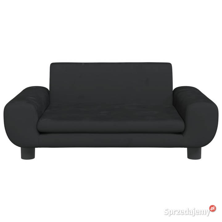 Sofa dzieci czarna 70x45x33 aksamit WM3196390