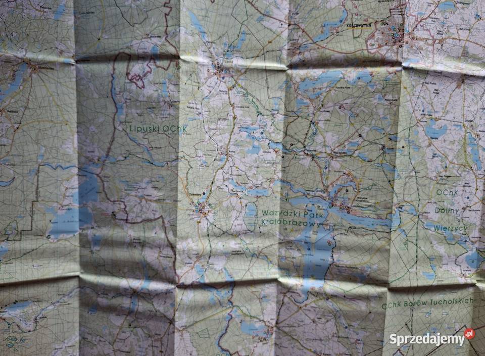 Powiat kościerski mapa 165 000 ISBN 9788364156182 Kraków