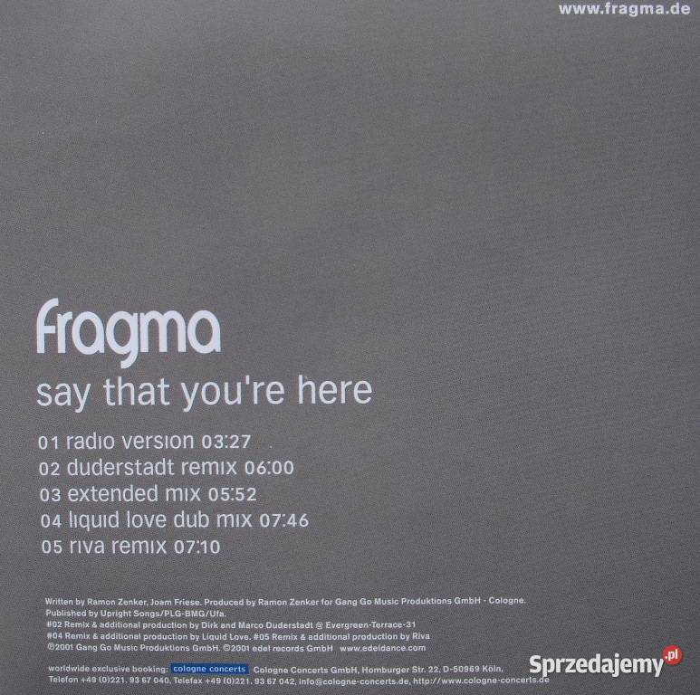 Fragma say that youre here