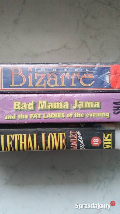 3 kasety VHS Hotel Bizarre Bad Mama Jama and the Filmy lubelskie Puławy