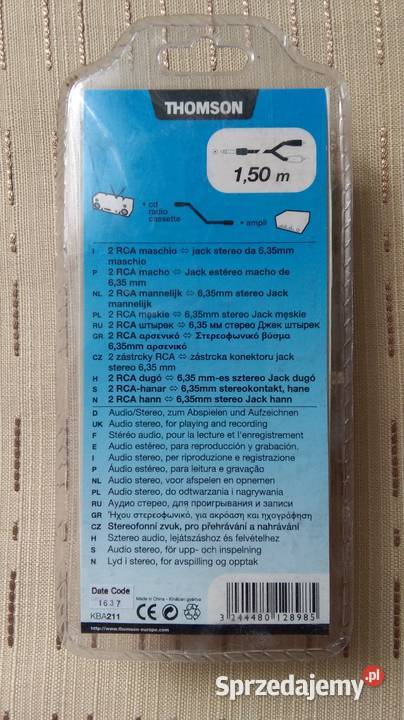 Kabel Thomson KBA 211 Chinch Jack 635mm opolskie Opole