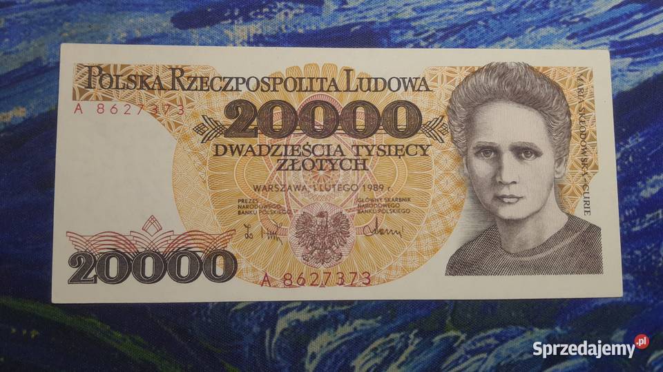 Rarytas 20000 złotych 1989 A UNC Numizmatyka mazowieckie Warszawa
