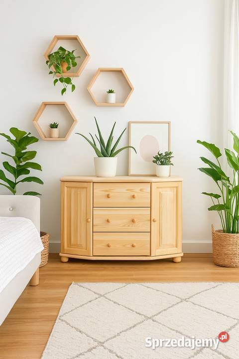 Duża komoda sosnowa lakierowana KN56 Komody Maków Podhalański