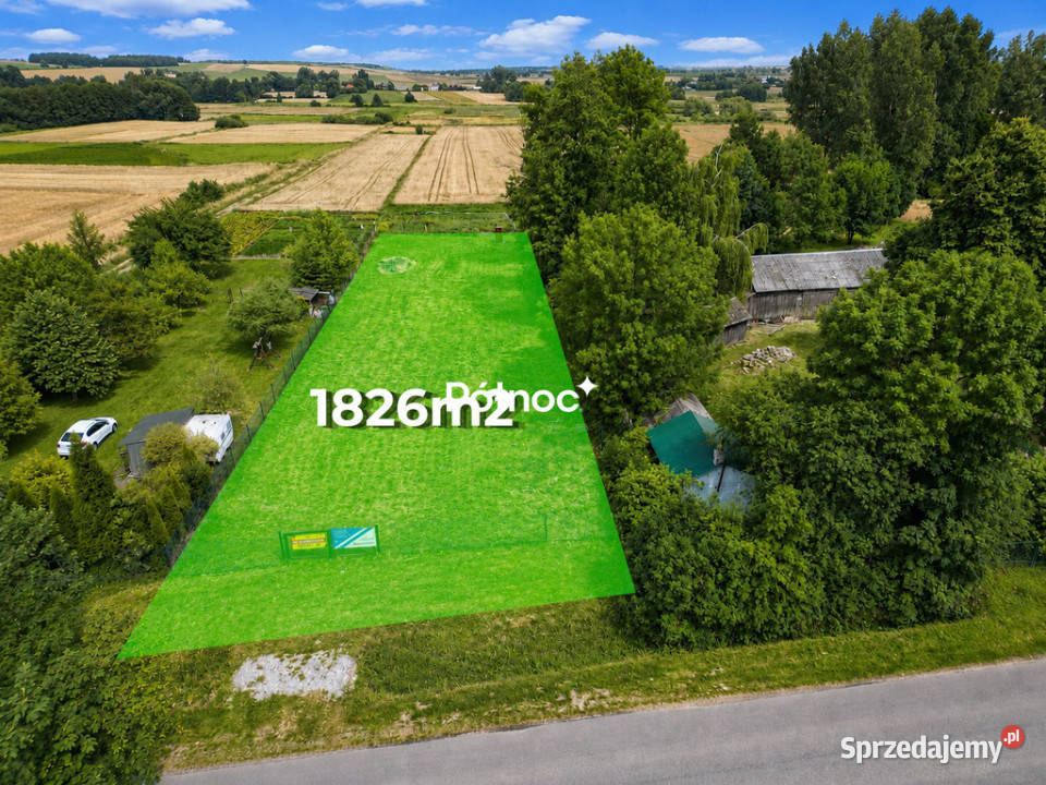 Działka 1826 m z warunkami zabudowy Nowosiółki szambo