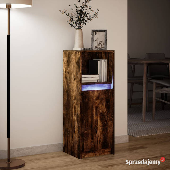 Szafka z LED przydymiony dąb 38x34x100 WM852170 Pozostałe Warszawa