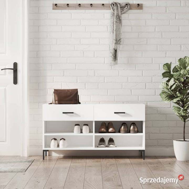 Ławka z miejscem na buty biała 102x35x55 Warszawa