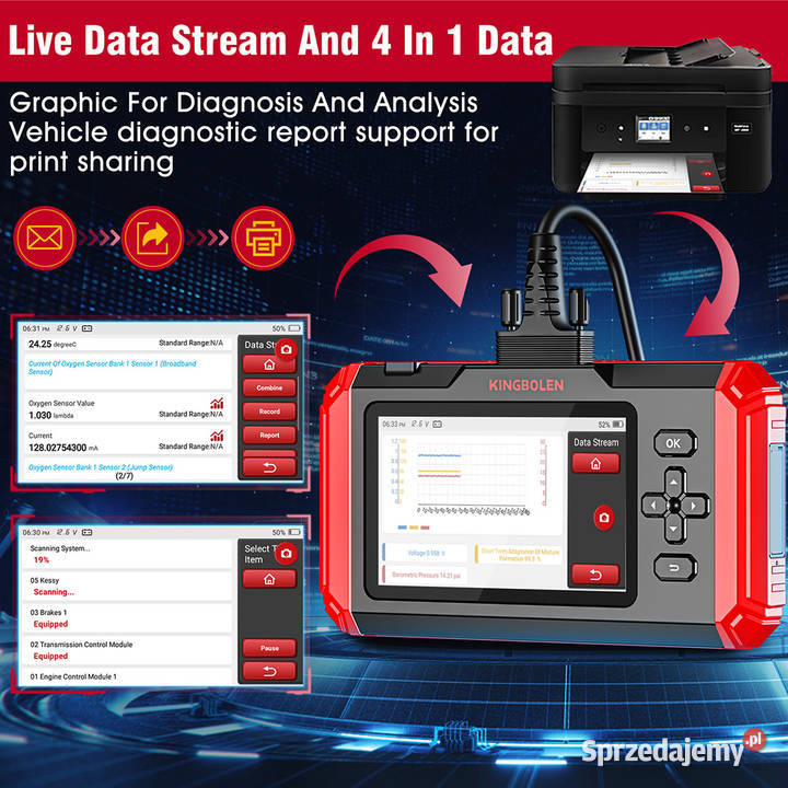Interfejs skaner diagnostyczny KINGBOLEN S800
