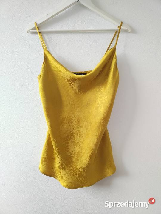 Żółta bluzka koszulka Wiskoza Nowa 38 Vintage Jasło
