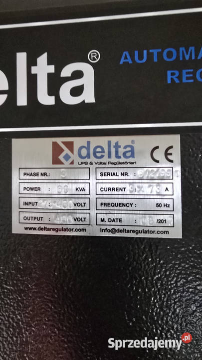 Stabilizator napięcia Delta 60kVA Darłowo