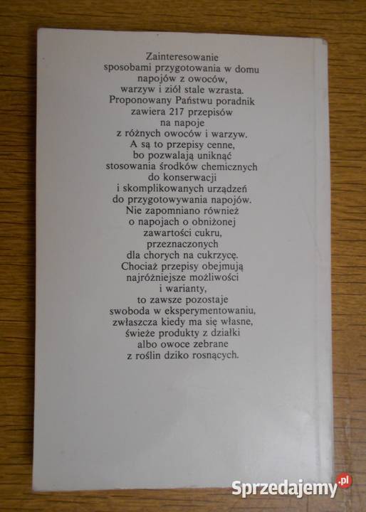 Dr Vladimir Kott Napoje z owoców i warzyw Rok wydania 1990 Parczew