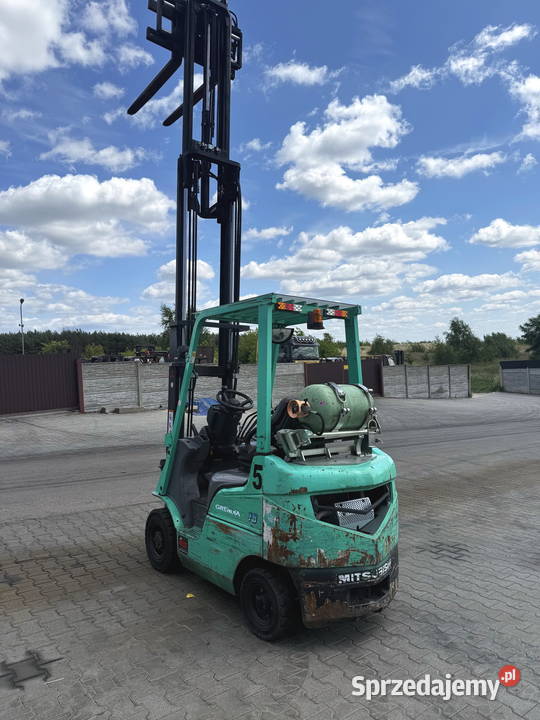 wózek widłowy MITSUBISHI FG18NT 470m Triplex gaz łódzkie Działoszyn sprzedam