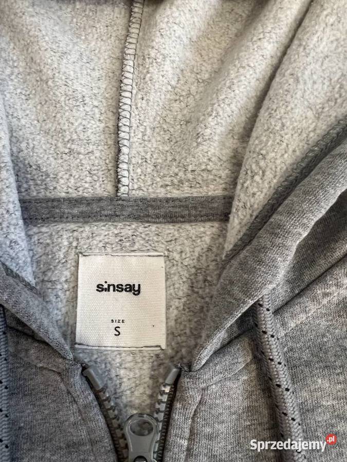 Sweter bluza z kapturem rozsuwana szara sinsay sprzedam